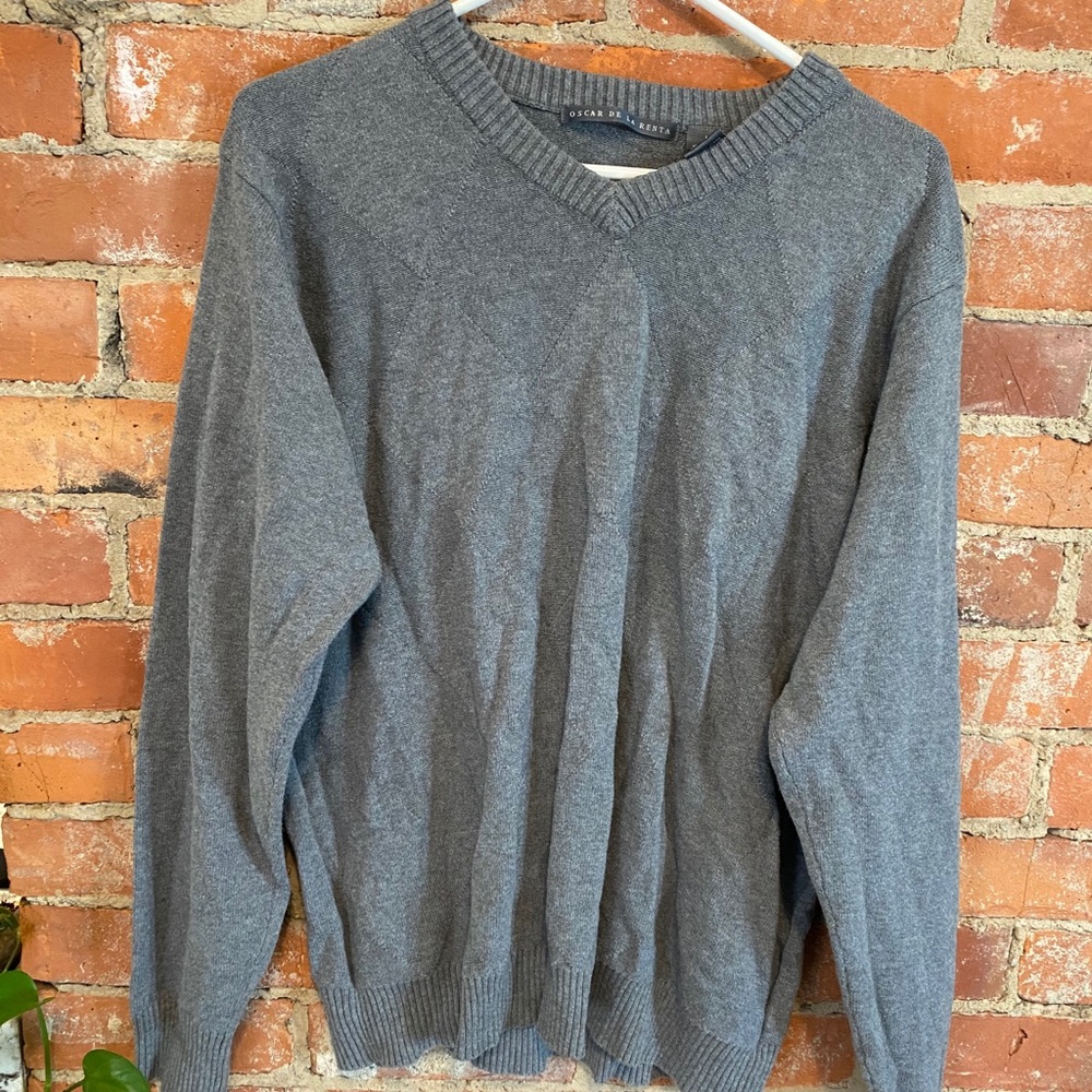 Oscar De La Renta V Neck Sweater Men’s Large
